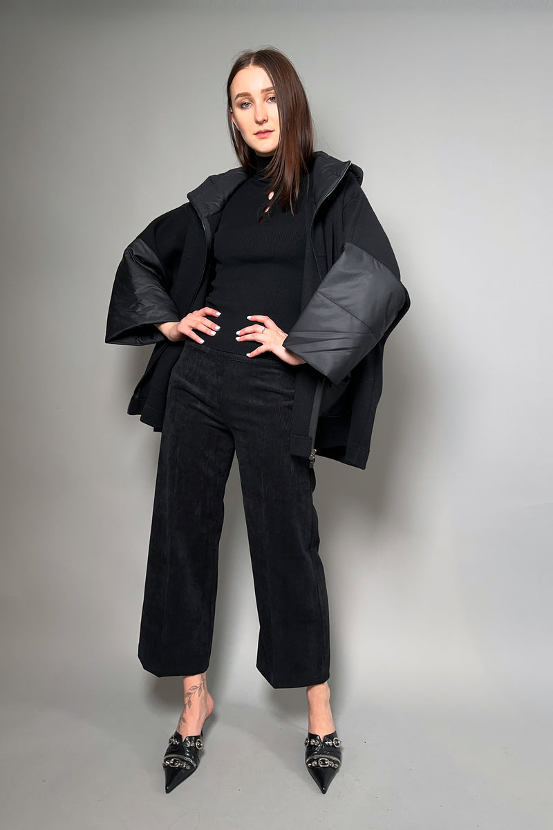 D. Exterior Sleeveless Turtleneck with Laser Cut Out Detail in Black - Ashia Mode – Vancouver, BC