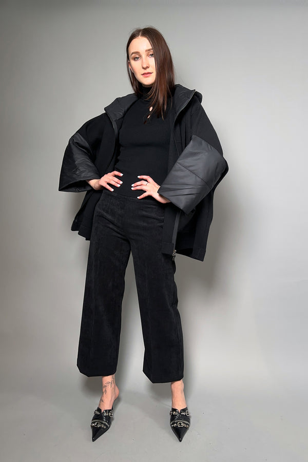 D. Exterior Cropped Wide Leg Velvet Corduroy Pants in Black - Ashia Mode – Vancouver, BC