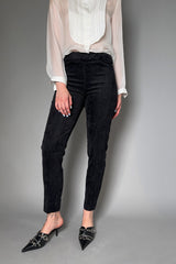 D. Exterior Slim Velvet Corduroy Pants in Black - Ashia Mode – Vancouver, BC