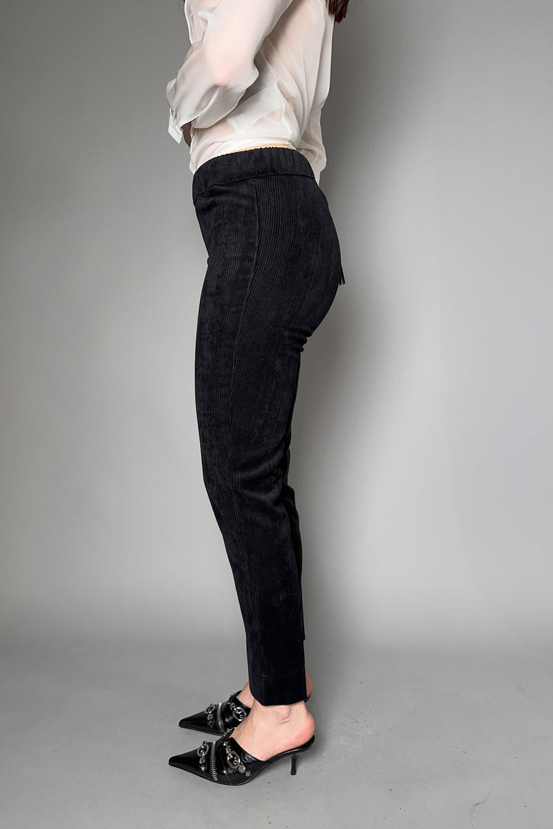 D. Exterior Slim Velvet Corduroy Pants in Black - Ashia Mode – Vancouver, BC