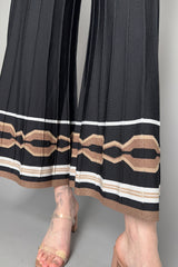 D. Exterior Ribbed Knit Pants in Black with Bronze Lurex Pattern Vancouver. Shop Online or in Store.