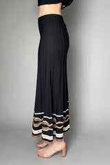 D. Exterior Ribbed Knit Pants in Black with Bronze Lurex Pattern Vancouver. Shop Online or in Store.