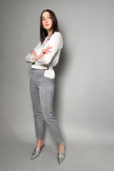 D. Exterior Skinny Velvet Corduroy Pants in Stone - Ashia Mode - Vancouver