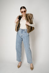 Fabiana Filippi Cotton Stretch V-neck Top in Off-White Vancouver. Shop Online or in Store.