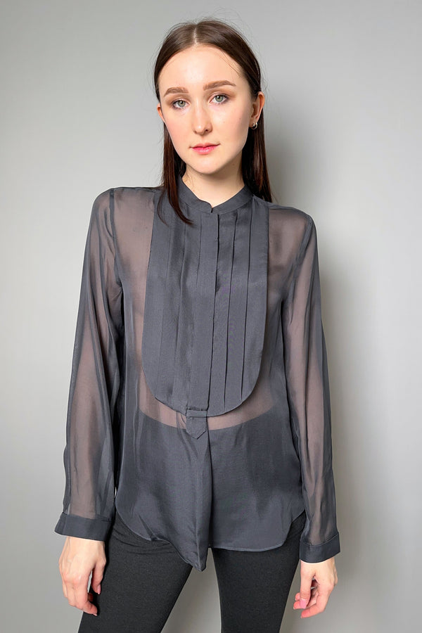 Dorothee Schumacher Playful Lightness Blouse in Anthracite - Ashia Mode - Vancouver, BC
