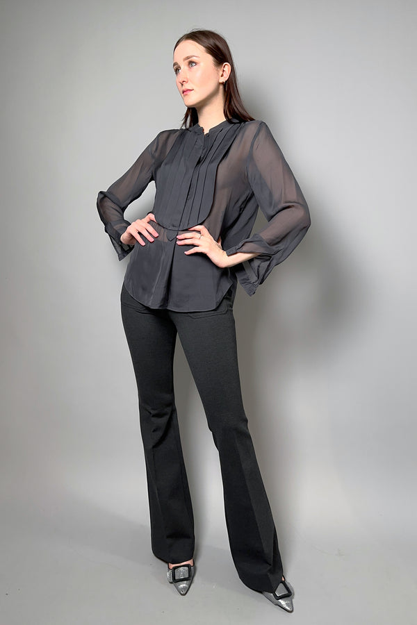 Dorothee Schumacher Emotional Essence Bootcut Pants in Dark Charcoal Grey - Ashia Mode - Vancouver, BC