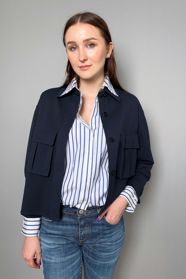 Dorothee Schumacher Emotional Essence 1 Jacket in Dark Navy -Ashia Mode - Vancouver, BC