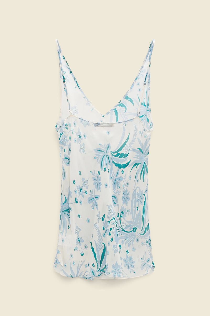 Dorothee Schumacher Blooming Blend Camisole in in Cream and Blue
