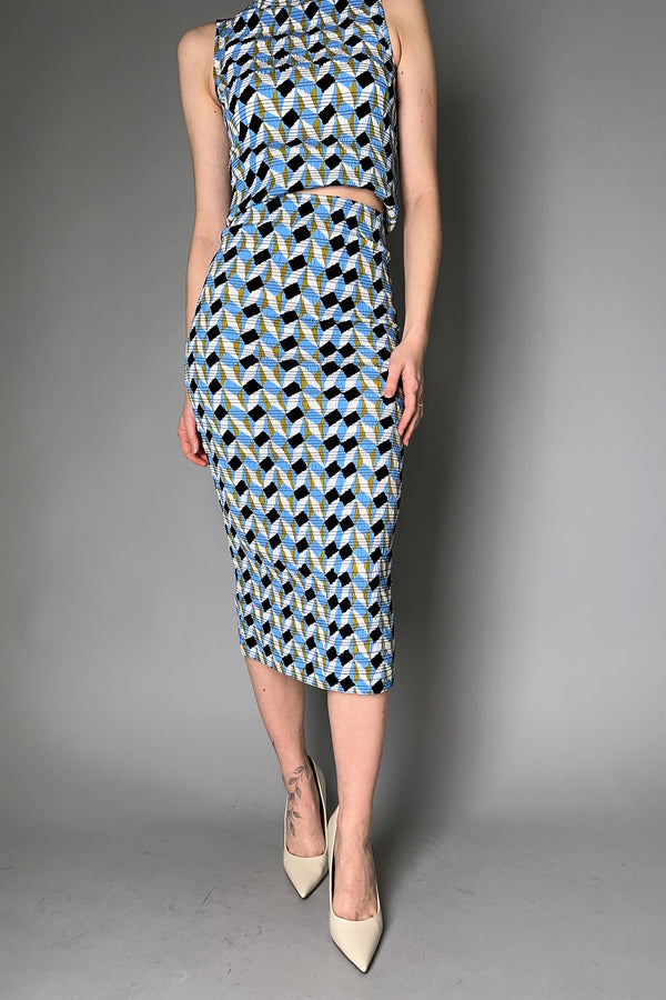 Dorothee Schumacher Graphic Volumes Print Smocked Skirt- Ashia Mode- Vancouver, BC