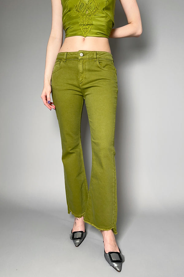 Dorothee Schumacher Denim Attraction Pants in Olive Green - Ashia Mode - Vancouver, BC