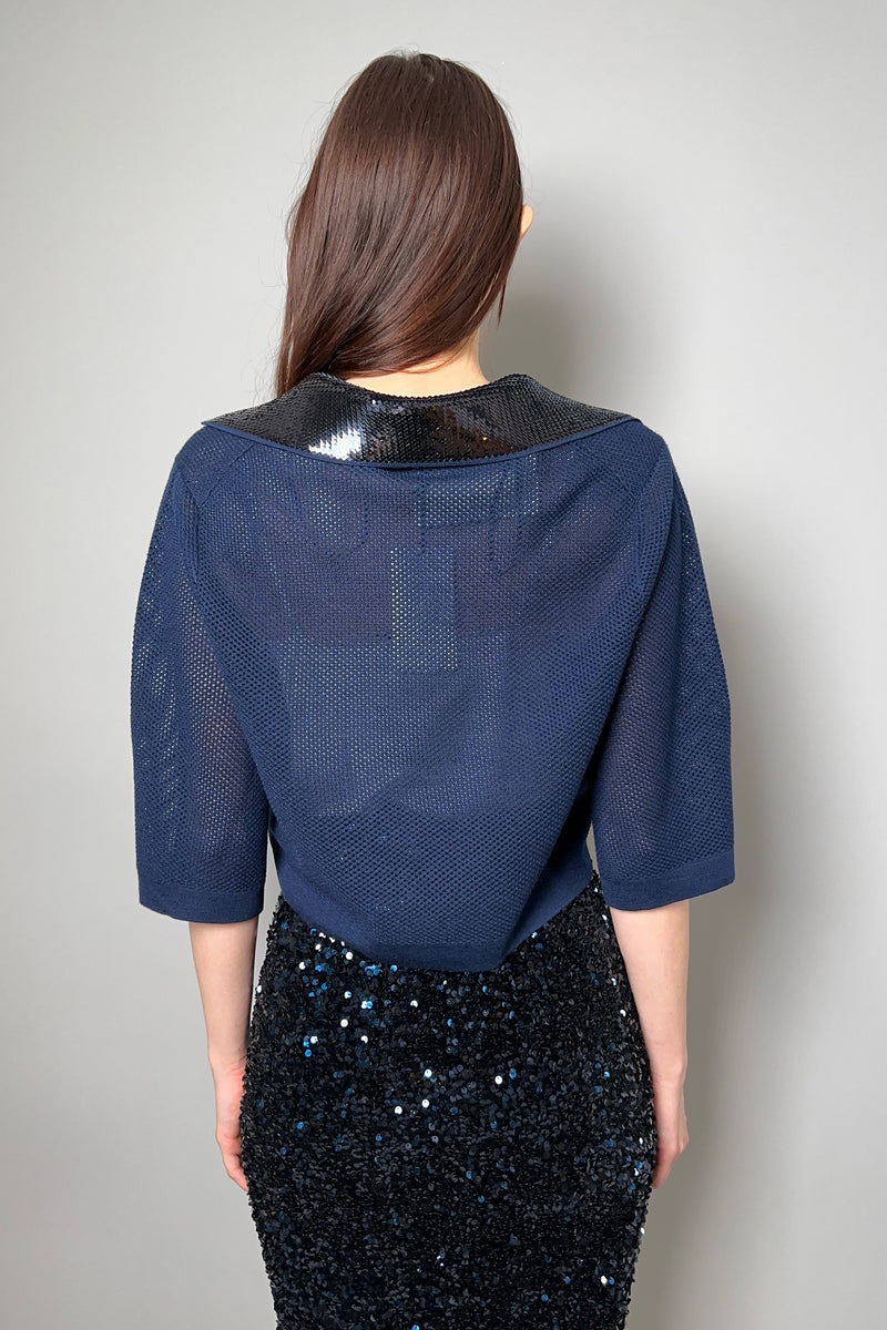 Dorothee Schumacher Essential Ease Pullover in Dark Blue - Ashia Mode - Vancouver, BC