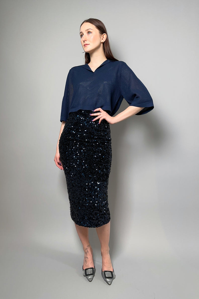 Dorothee Schumacher Essential Ease Pullover in Dark Blue - Ashia Mode - Vancouver, BC