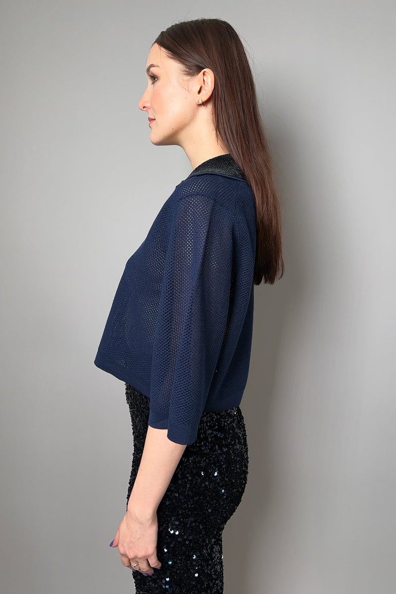 Dorothee Schumacher Essential Ease Pullover in Dark Blue - Ashia Mode - Vancouver, BC