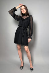 Dorothee Schumacher Playful Lightness Silk Dress in Black
