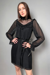 Dorothee Schumacher Playful Lightness Silk Dress in Black