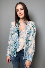 Dorothee Schumacher Blooming Blend Camisole in in Cream and Blue - Ashia Mode - Vancouver, BC