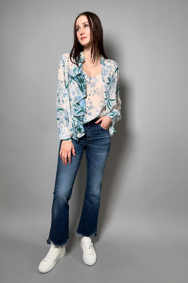 Dorothee Schumacher Blooming Blend Camisole in in Cream and Blue - Ashia Mode - Vancouver, BC