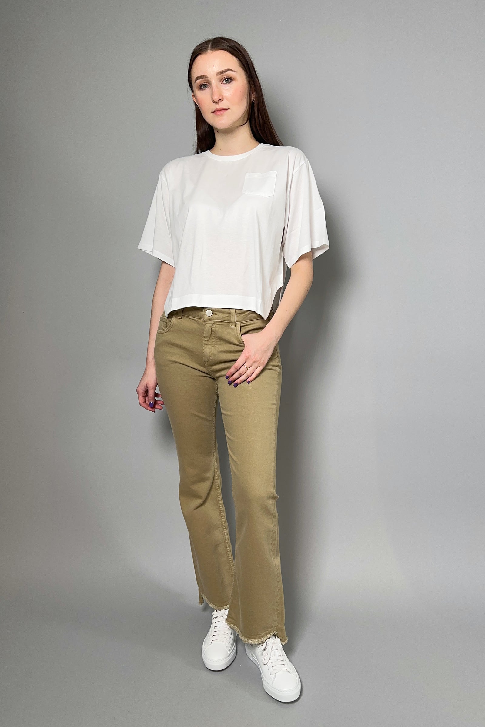 Dorothee Schumacher Denim Attraction Pants in Light Khaki