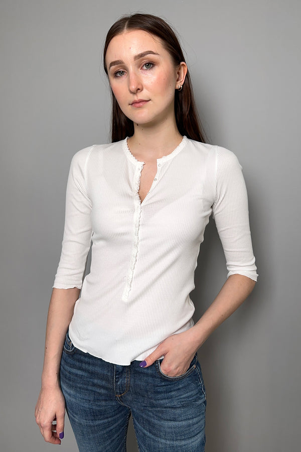 Dorothee Schumacher Soft Rib Shirt in Camellia White - Ashia Mode - Vancouver, BC