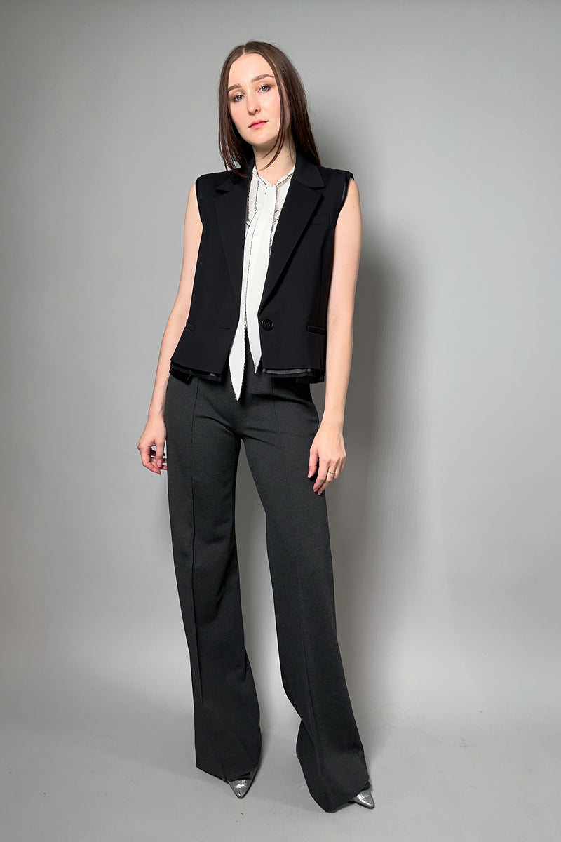Dorothee Schumacher Emotional Essence Wide Leg Pants in Dark Charcoal Grey Vancouver. Shop Online or in Store.
