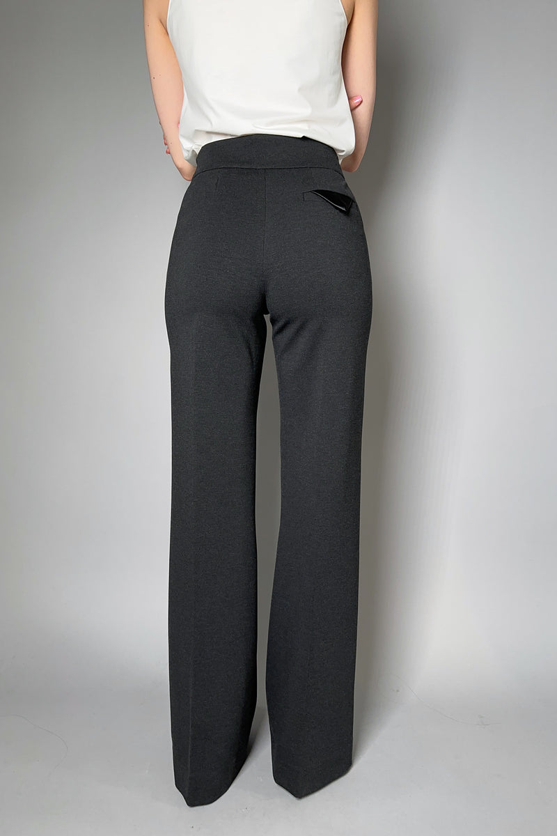 Dorothee Schumacher Emotional Essence Wide Leg Pants in Dark Charcoal Grey Vancouver. Shop Online or in Store.