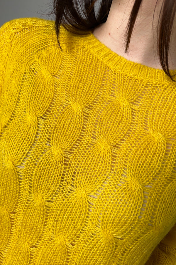 Dorothee Schumacher Sheer Softness Long Sleeve Pullover in Sun Kissed Yellow - Ashia Mode - Vancouver, BC