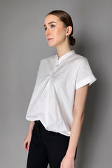 Lorena Antoniazzi Cotton Blouson T-shirt in White- Ashia Mode- Vancouver, BC