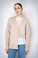 Dorothee Schumacher Merino Cashmere Blend Asymmetric Cardigan in Oat