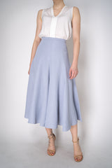 Fabiana Filippi Linen Blend A-line Skirt in Lavender Vancouver. Shop Online or in Store.