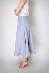 Fabiana Filippi Linen Blend A-line Skirt in Lavender Vancouver. Shop Online or in Store.
