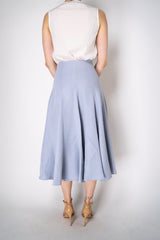 Fabiana Filippi Linen Blend A-line Skirt in Lavender Vancouver. Shop Online or in Store.