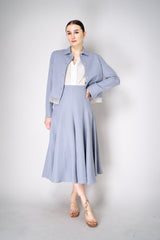 Fabiana Filippi Linen Blend A-line Skirt in Lavender Vancouver. Shop Online or in Store.