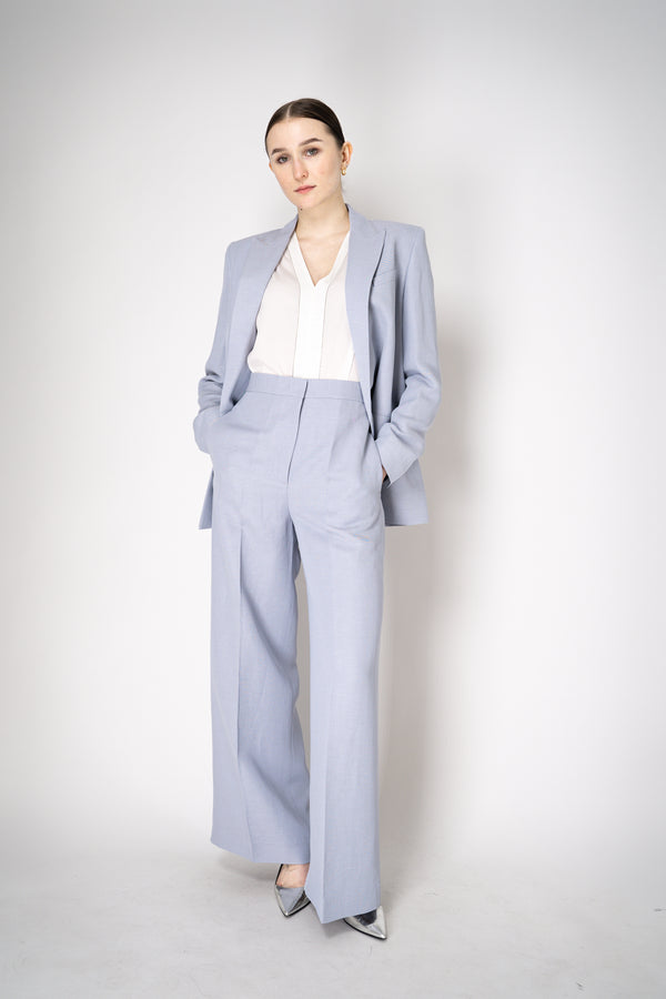 Fabiana Filippi Linen Blend Wide Leg Trousers in Lavender Vancouver. Shop Online or in Store.