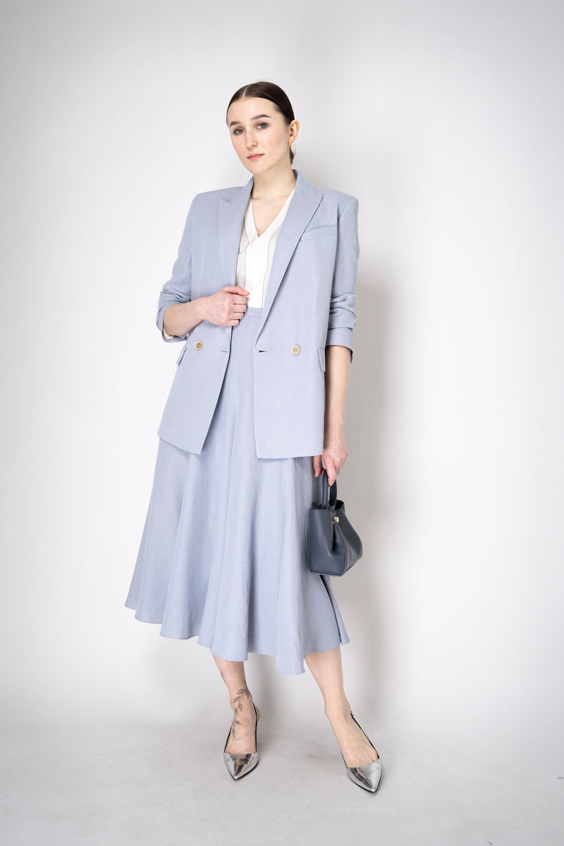 Fabiana Filippi Linen Blend A-line Skirt in Lavender Vancouver. Shop Online or in Store.