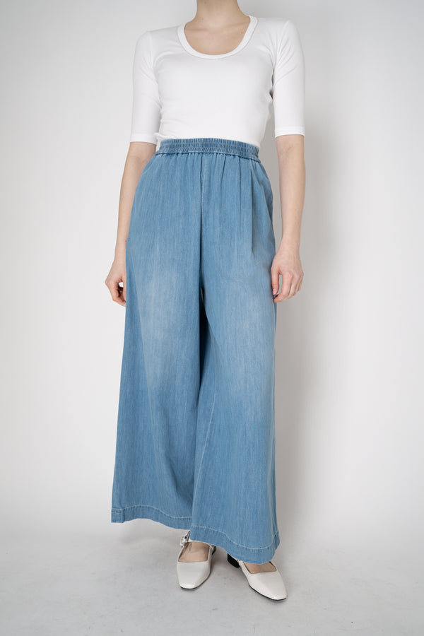 Fabiana Filippi Wide Leg Pull-On Style Denim Trousers Vancouver. Shop Online or in Store.