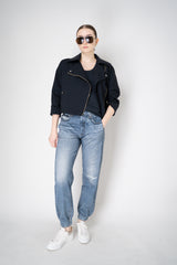Rag & Bone Miramar Denim Print Pull-On Style Jogger Pant in Dark Blue Vancouver. Shop Online or in Store