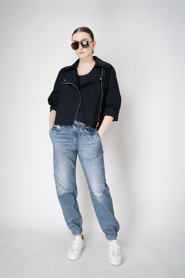 Rag & Bone Miramar Denim Print Pull-On Style Jogger Pant in Dark Blue Vancouver. Shop Online or in Store