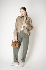Lorena Antoniazzi Straight Leg 5-Pocket Style Jeans in Olive Green Vancouver. Shop Online or in Store.