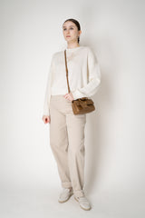 Lorena Antoniazzi Straight Leg 5-Pocket Style Jeans in Beige Vancouver. Shop Online or in Store.