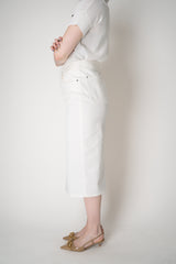 Lorena Antoniazzi Denim Slit Pencil Skirt in White Vancouver. Shop Online or in Store.