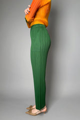Pleats Please Issey Miyake Monthly Colors:  February Pants in Green