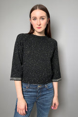 Fabiana Filippi Cashmere Sweater with Sparkly Lurex Specks in Black