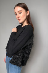 Fabiana Filippi Knit Sweater with Lurex Fil Coupe in Black