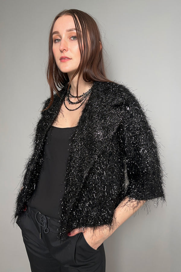 Fabiana Filippi Lurex Fil Coupe Blazer in Black