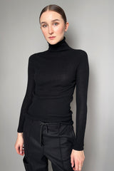 Fabiana Filippi Slim Fit Ribbed Turtleneck Sweater in Black