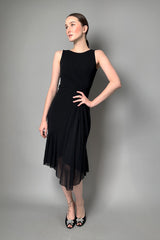 Fuzzi Gathered Waist Tulle Dress in Black- Ashia Mode- Vancouver, BC