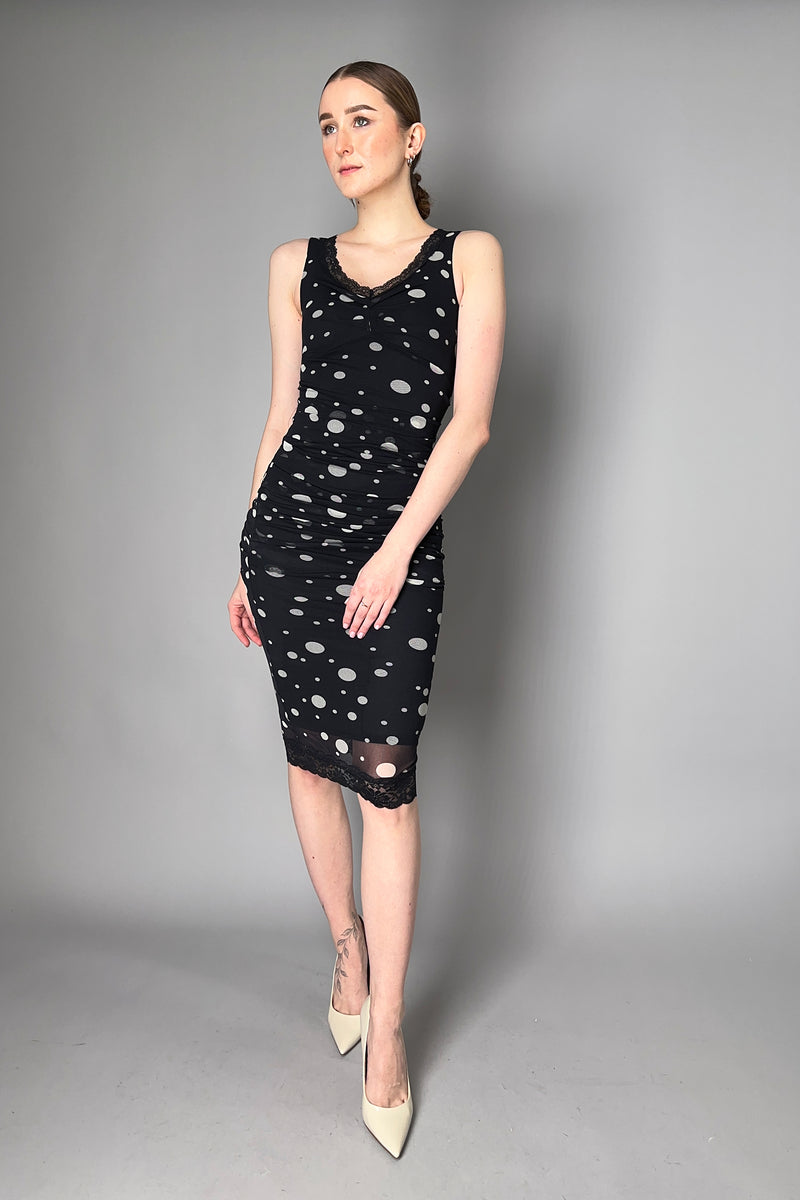 Fuzzi Ruched Polka-Dot Tulle Dress- Ashia Mode- Vancouver, BC