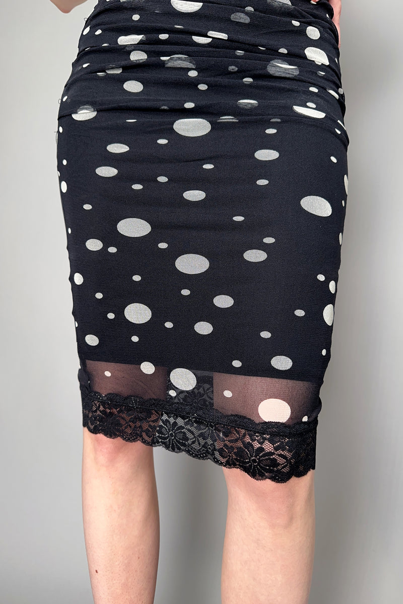 Fuzzi Ruched Polka-Dot Tulle Dress- Ashia Mode- Vancouver, BC