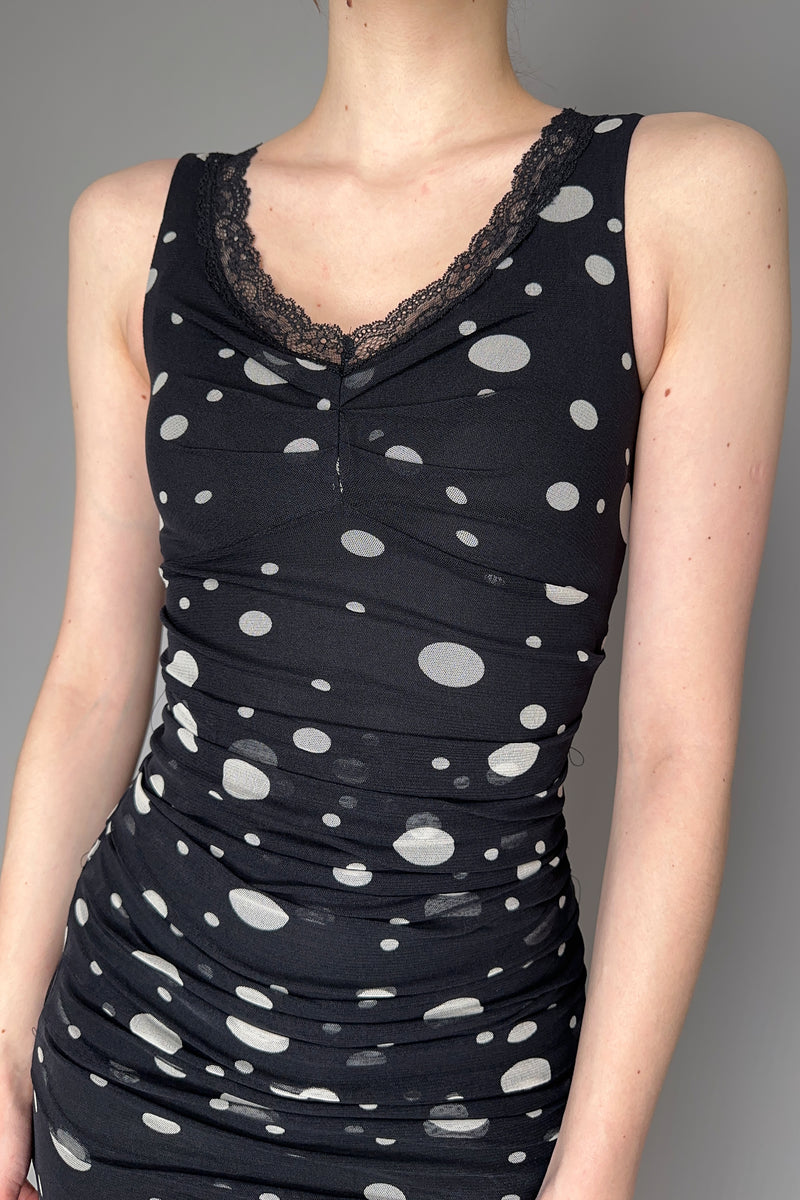Fuzzi Ruched Polka-Dot Tulle Dress Vancouver. Shop Online or in Store.