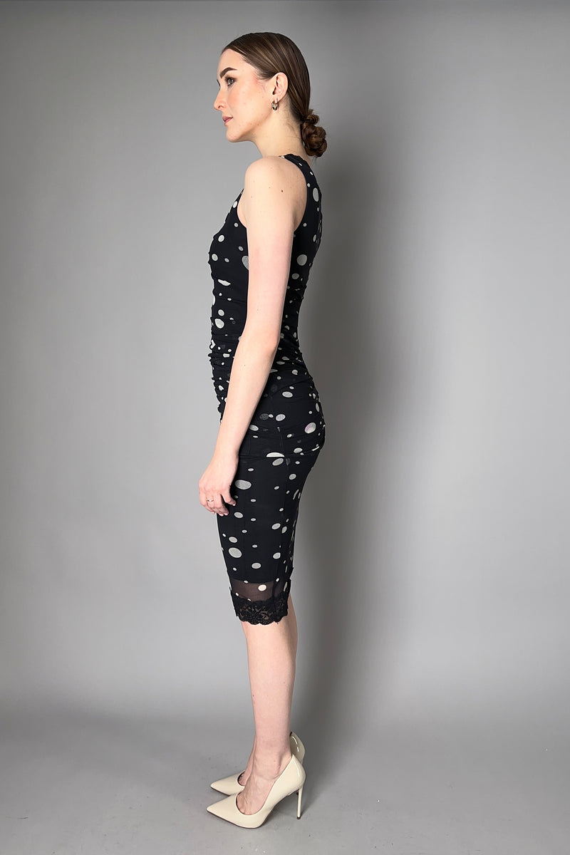 Fuzzi Ruched Polka-Dot Tulle Dress- Ashia Mode- Vancouver, BC